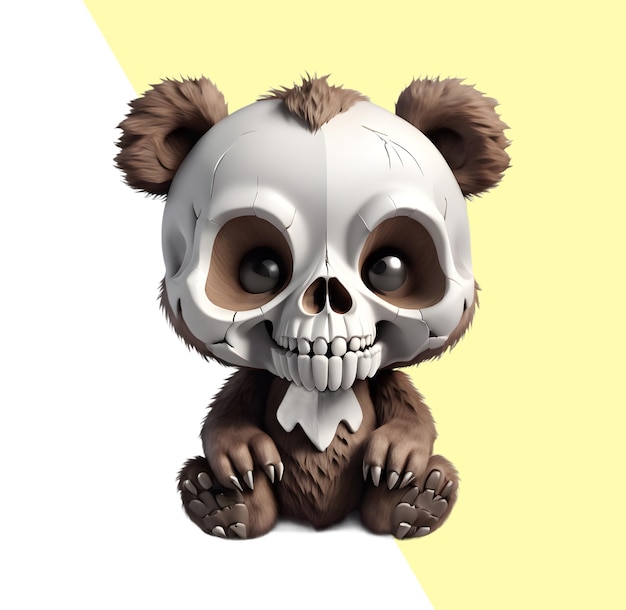 PSD teddy bear skull