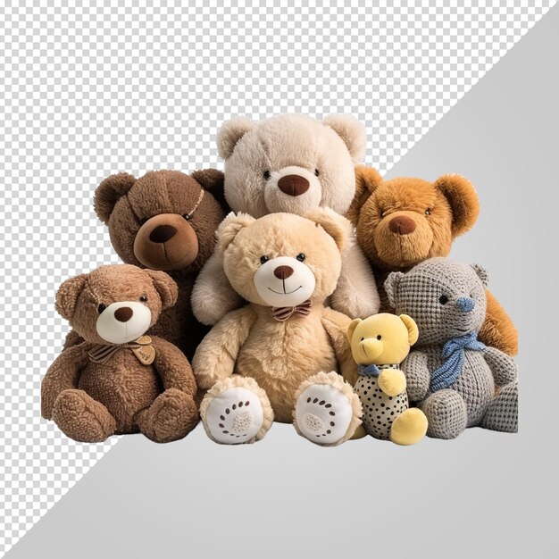 PSD teddy toy isolated on white background