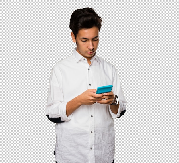 PSD teenager holding a calculator