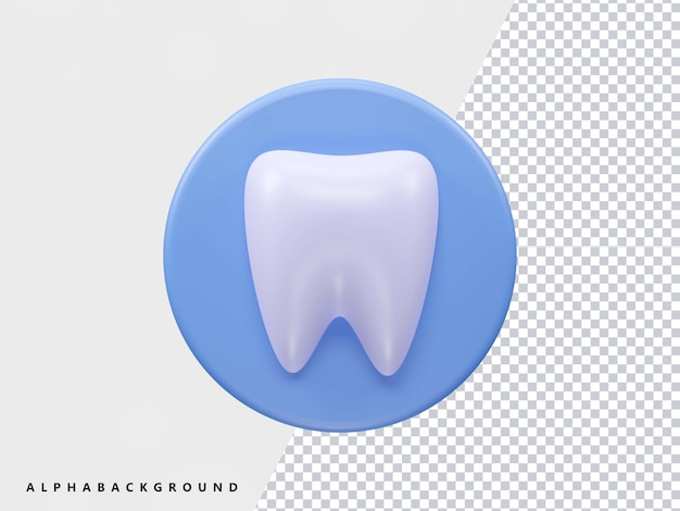 PSD teeth 3d icon