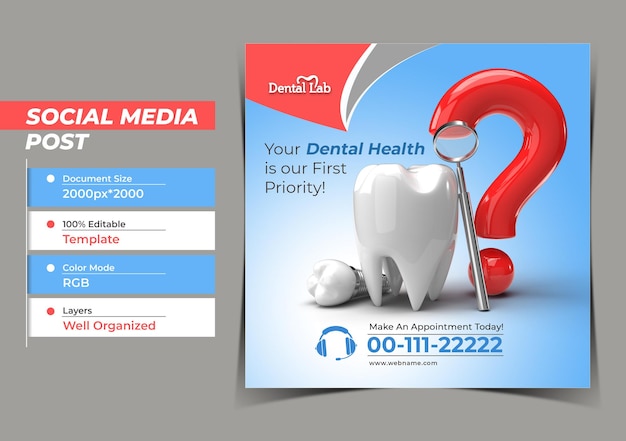 PSD teeth with question mark dental implants surgery concept instagr