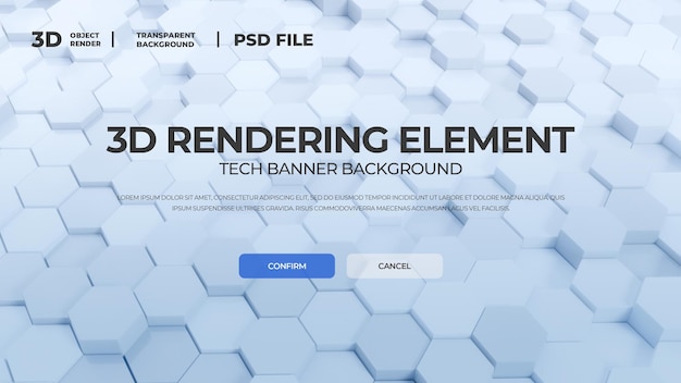 Teknisk rendering element bg banner