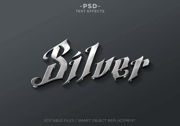 Tekst Edytowalny Silver Effects