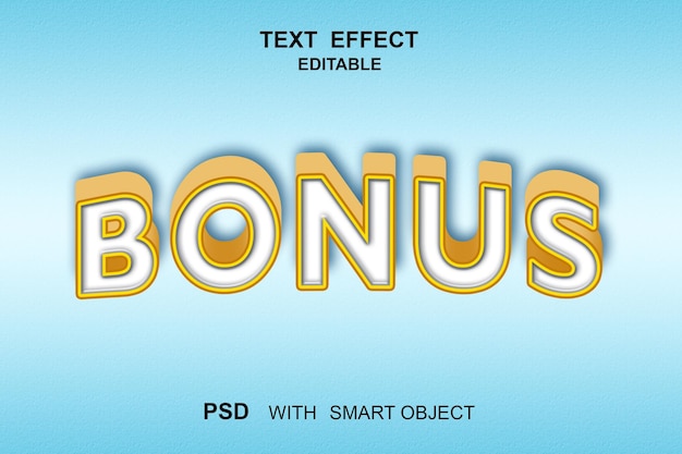 PSD tekst effect bonus met smart object psd