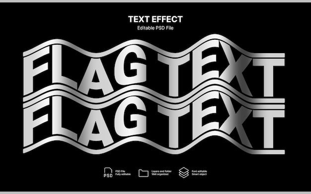 Tekst-effect van de vlag