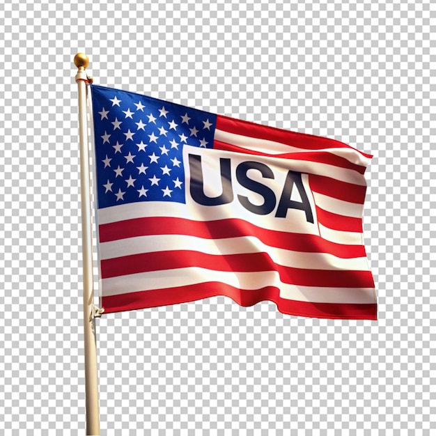 PSD tekst op de vlag, zoals usa