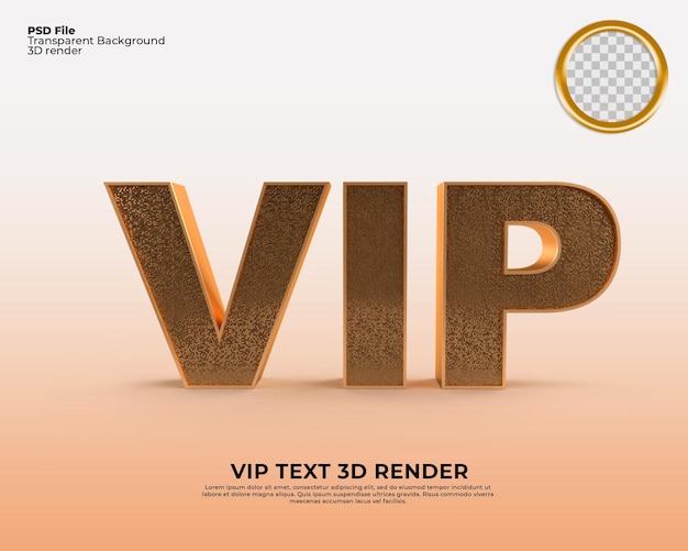 Tekst vip 3d render gouden luxe diamant