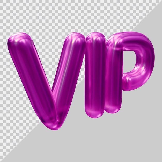 Tekst Vip W Nowoczesnym Stylu 3d