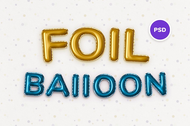 Tekstballon folie effect