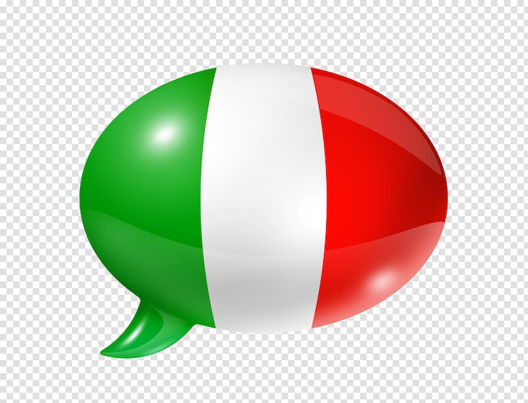 PSD tekstballon van de italiaanse vlag