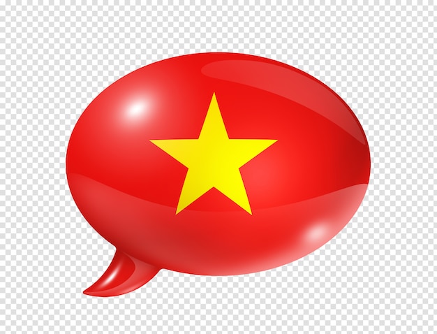 Tekstballon van de Vietnamese vlag