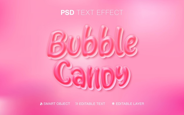 Teksteffect Bubble Candy