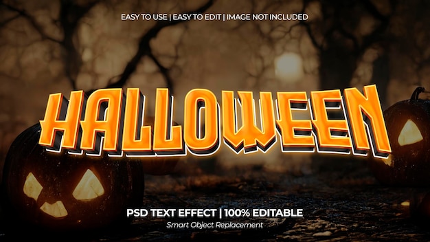 PSD teksteffect halloween