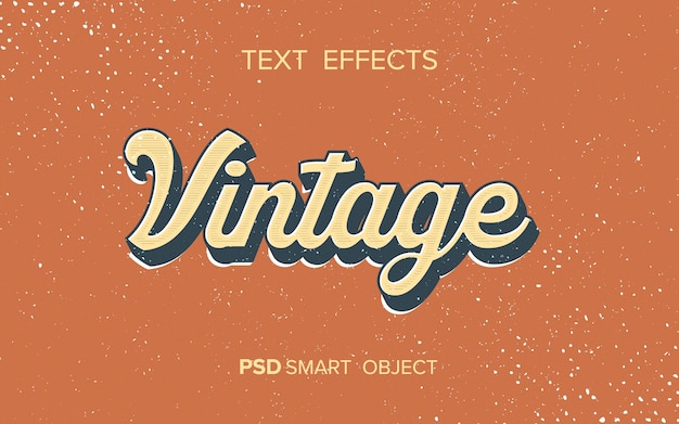 PSD teksteffect in retro-stijl