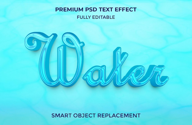 PSD teksteffect in waterstijl