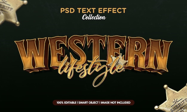 PSD teksteffect in westerse levensstijl