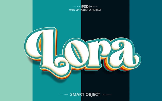 teksteffect Lora beste PSD-ontwerp