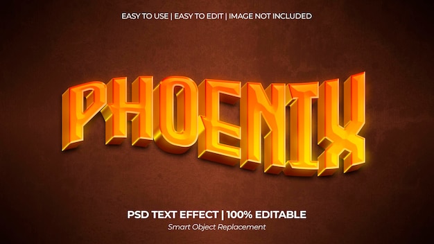 PSD teksteffect phoenix