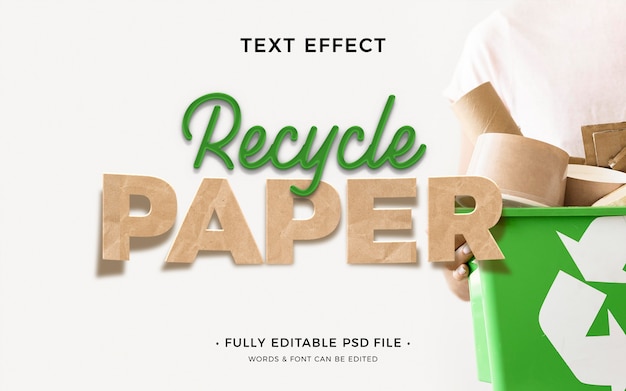 PSD teksteffect recyclen