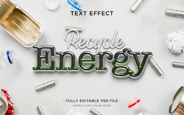 PSD teksteffect recyclen