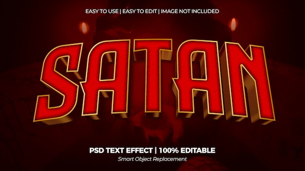 PSD teksteffect satan