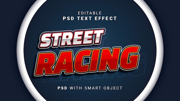 PSD teksteffect straatracen