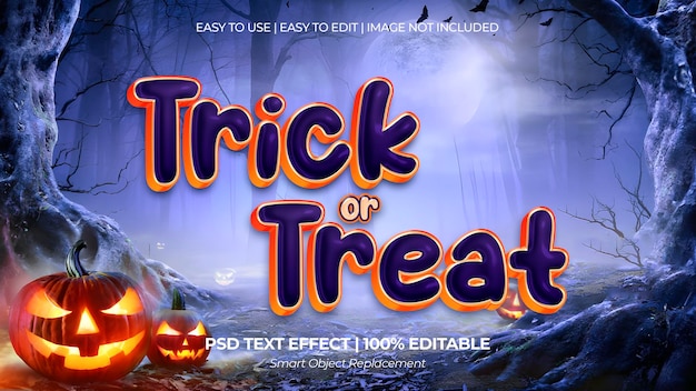 Teksteffect trick of treat