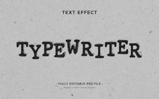 PSD teksteffect typemachine