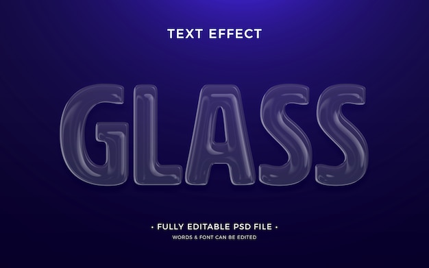 PSD teksteffect van glas