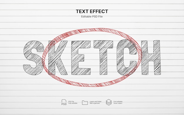 PSD teksteffect voor het schrijven