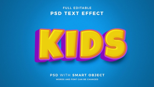 PSD teksteffect voor kinderen