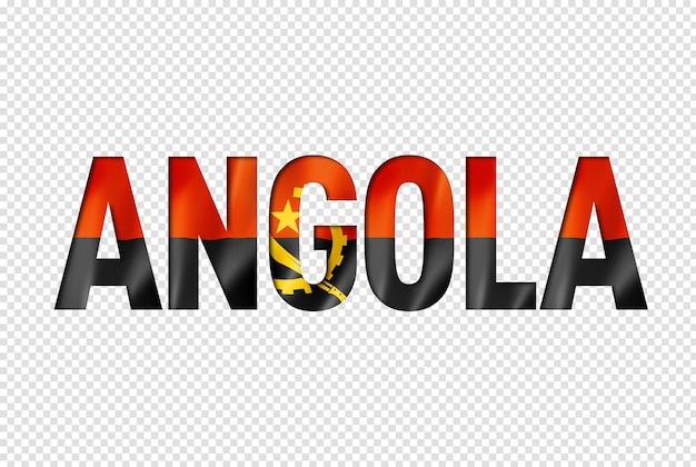 Tekstlettertype Angolese vlag