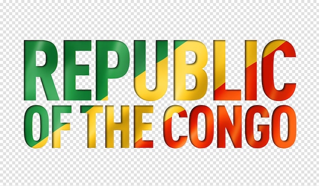 Tekstlettertype Congolese vlag