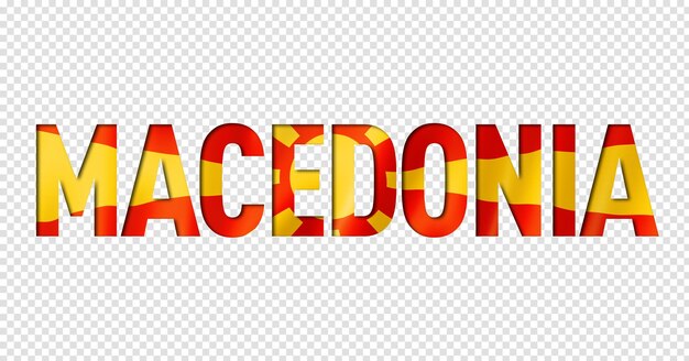 PSD tekstlettertype macedonische vlag