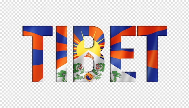 PSD tekstlettertype tibetaanse vlag