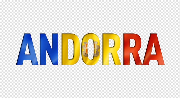 Tekstlettertype van de Andorrese vlag