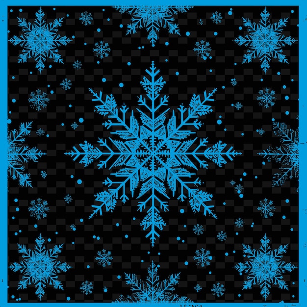 PSD tekstura płatka śniegu z regularną geometrią i rzadkim wzorem png creative overlay decor background