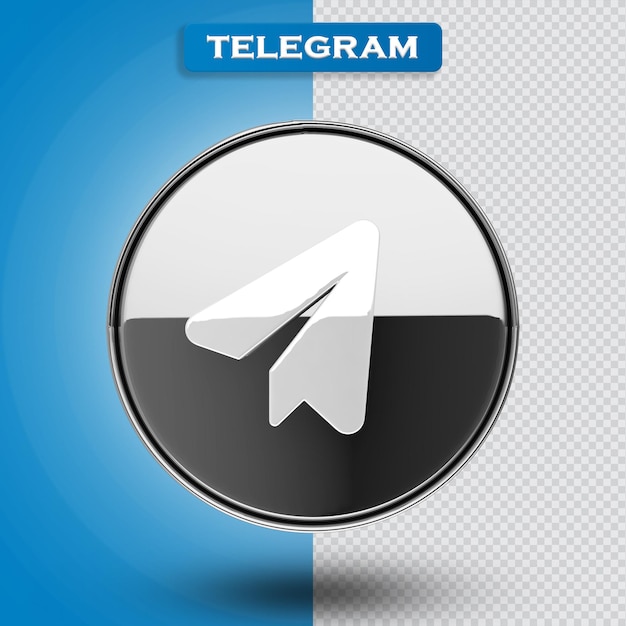 Telagram-pictogram 3d-render modern