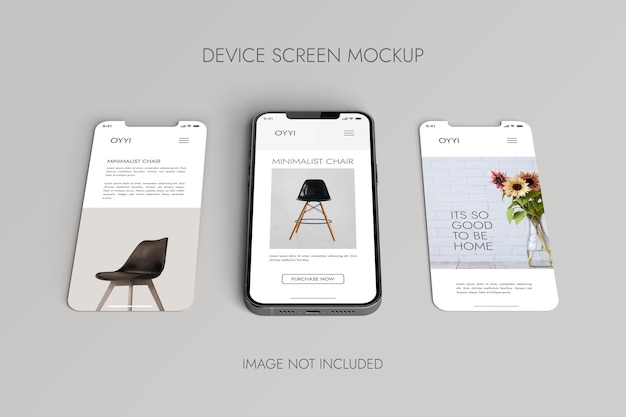 Telefon i ekran - makieta prezentacji aplikacji UI UX