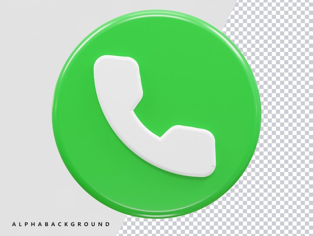 PSD telefon ikona ilustracja wektorowa renderowania 3d