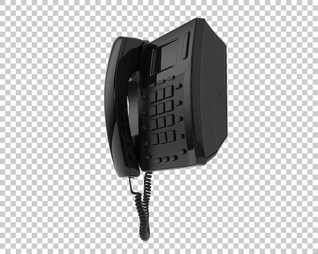 PSD telefon przewodowy izolowany na przezroczystym tle ilustracji renderowania 3d