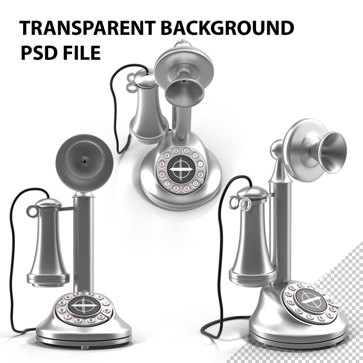 PSD telefon w stylu vintage png