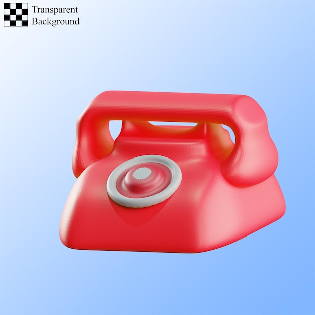 PSD telefon z czerwonym kolorem ilustracji 3d