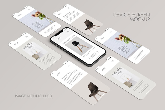 Telefoon en scherm - ui ux-app-presentatiemodel