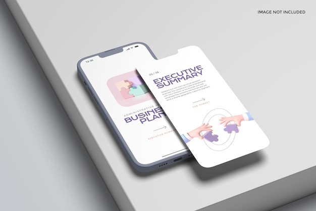 Telefoon en scherm - UI UX-app-presentatiemodel