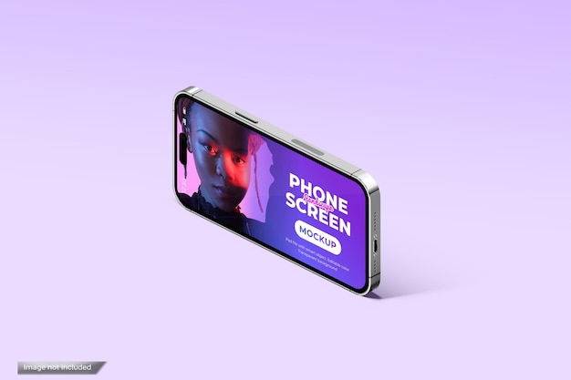 PSD telefoon liggend scherm mockup