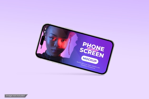 PSD telefoon liggend scherm mockup