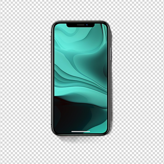 PSD telefoon mockup geïsoleerd op witte achtergrond