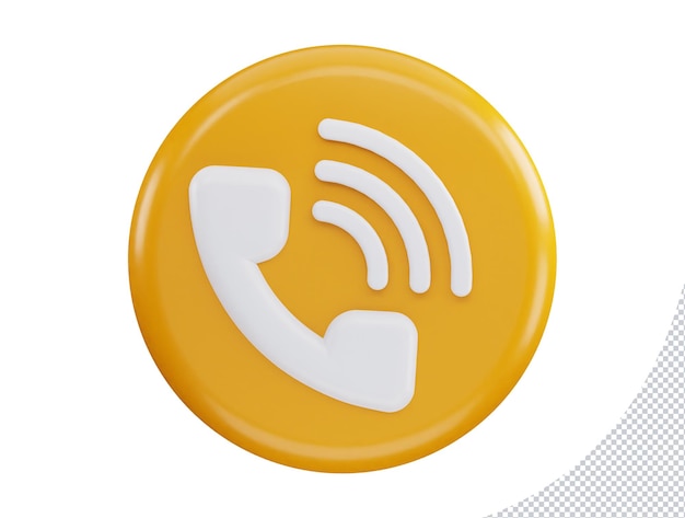 Telefoongesprek contact stem communicatie knop 3d-rendering pictogram vectorillustratie