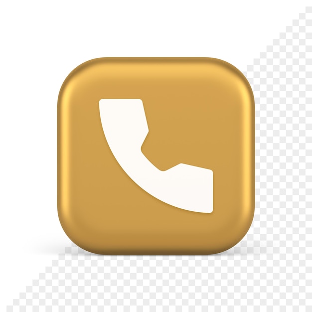 PSD telefoongesprek contact voice communicatie knop web applicatie ontwerp 3d-realistische pictogram